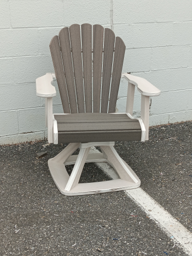 Paradise Dining Swivel Arm Chair / Premium / Seashell / Coastal Grey