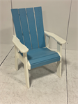 4 Fenwick Dining Arm Chairs / White / Powder Blue / With 1 44 SquareDining Table
