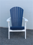 Lancaster Folding Adirondack Chair / Bright White / Patriot Blue