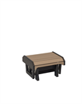 Gliding Ottoman / Black / Weathered Wood