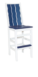 Wave Pub Side Chair  / White / Patriot Blue