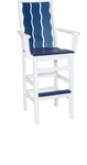 Wave Pub Arm Chair / White / Patriot Blue