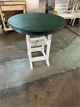 38^ Round Balcony Table ( 36 High ) / Premium / Bright White / Turf Green