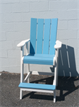 Fenwick Pub Arm Chair / Premium / Bright White / Powder Blue