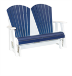 Lancaster 4' Glider / White / Patriot Blue