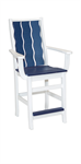 Wave Balcony Arm Chair / White / Patriot Blue