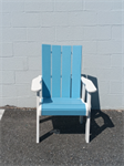 Fenwick Dining Arm Chair / Premium / Bright White / Powder Blue