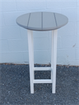22^ Round Balcony Table ( 36^ High ) / Bright White / Light Gray