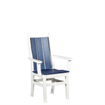 Kelsy Dining Arm Chair / White / Patriot Blue